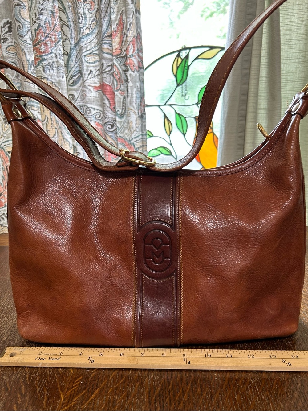 Marino Orlandi Italy Brown Leather Shoulder Bag